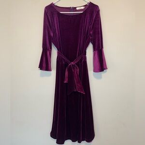 HR Homrain Women’s Velvet Burgundy Party Dress Size 2XL